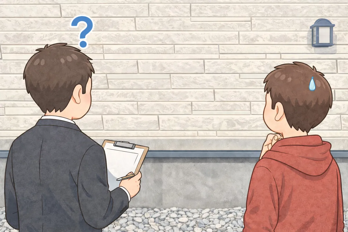 掃除後の外壁。浸水線が消えて被害の程度を証明できない状態