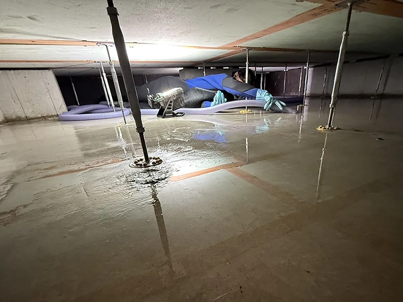 床下浸水の復旧作業｜水抜き・洗浄・乾燥・消毒