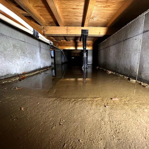 千葉県茂原市のH様邸における床下浸水の被害状況