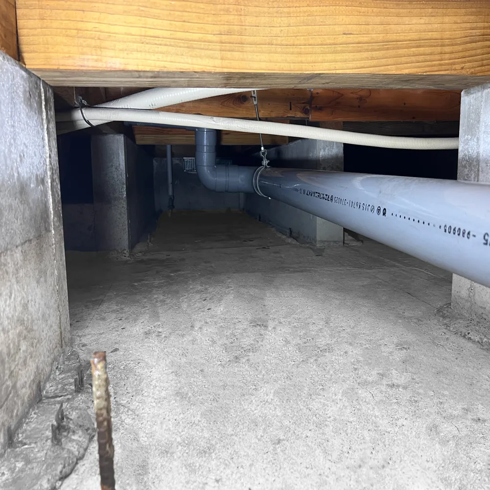 施工後：栃木県宇都宮市N様邸にて床下浸水後の漏水箇所の修理と清掃